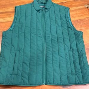 Mens Green Puffy Vest J. Crew  XXL